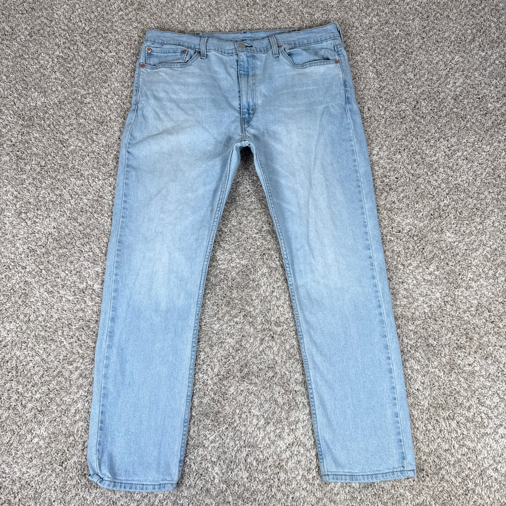 Levis 510 Jeans Mens 38x30 Blue Skinny Light Wash Cotton‎ Blend Casual Skater